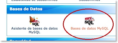 Menú MySQL